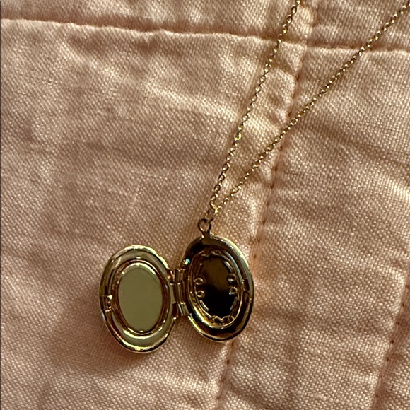 NWT Altar'd State Gold Oval Locket Pendant Necklace - Picture 5 of 6